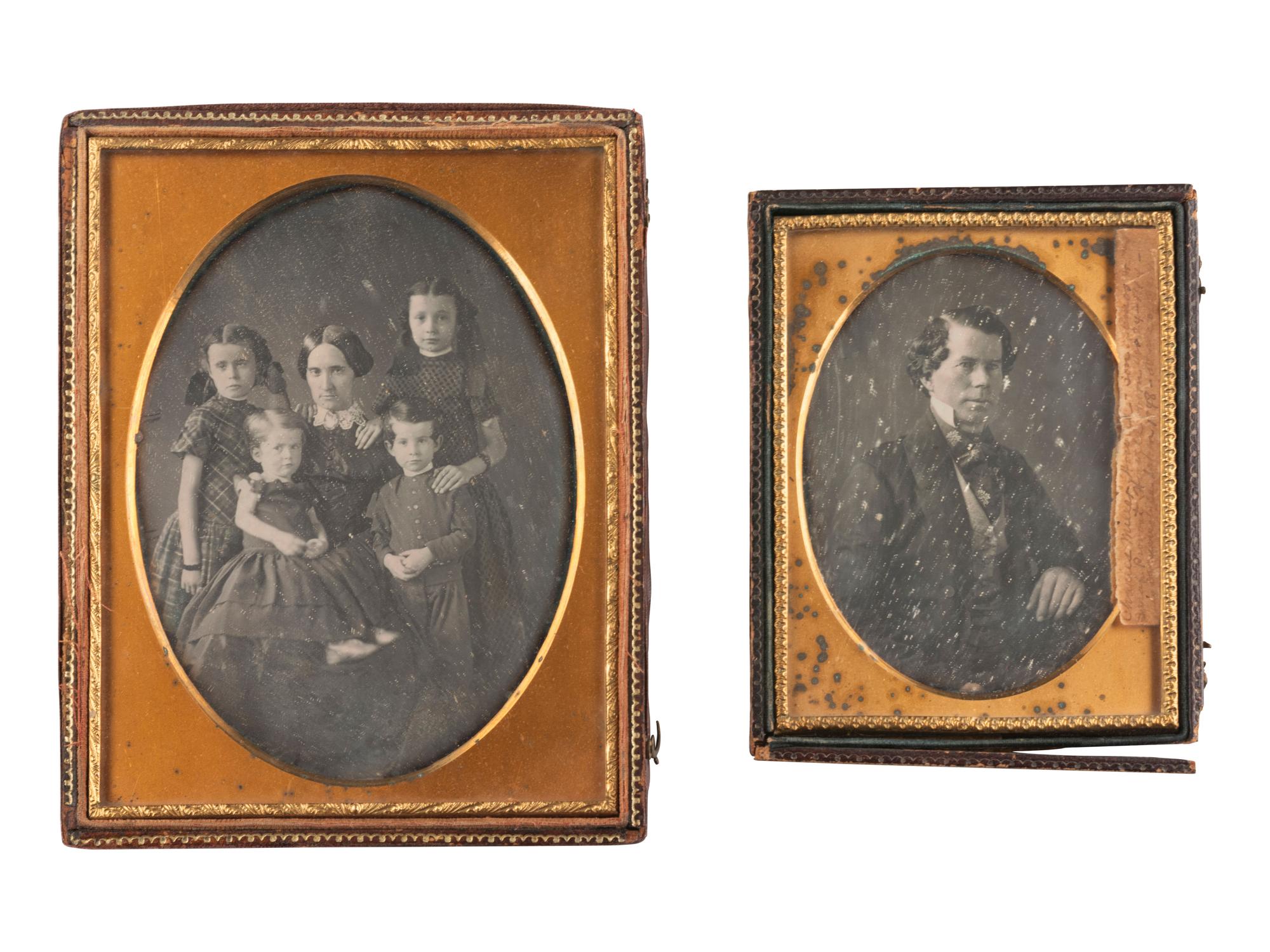 [EARLY PHOTOGRAPHY]. An assortment of cased images, many collected as associated family groups.