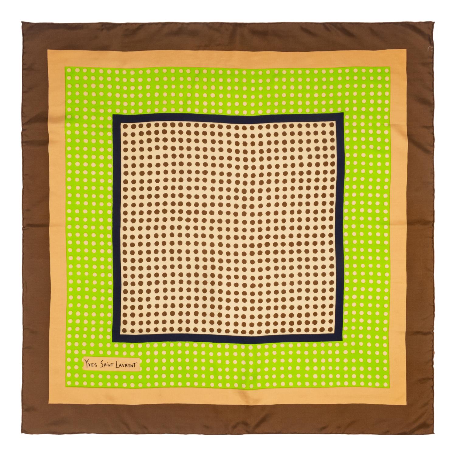 Five Designer Silk Scarves, YSL and Dior
