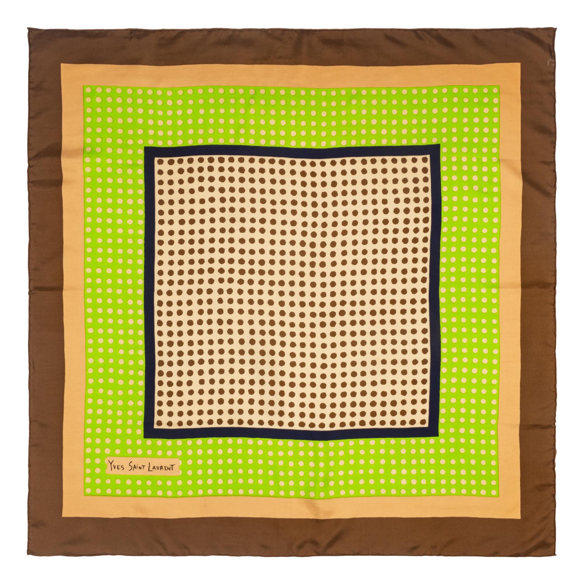 Five Designer Silk Scarves, YSL and Dior