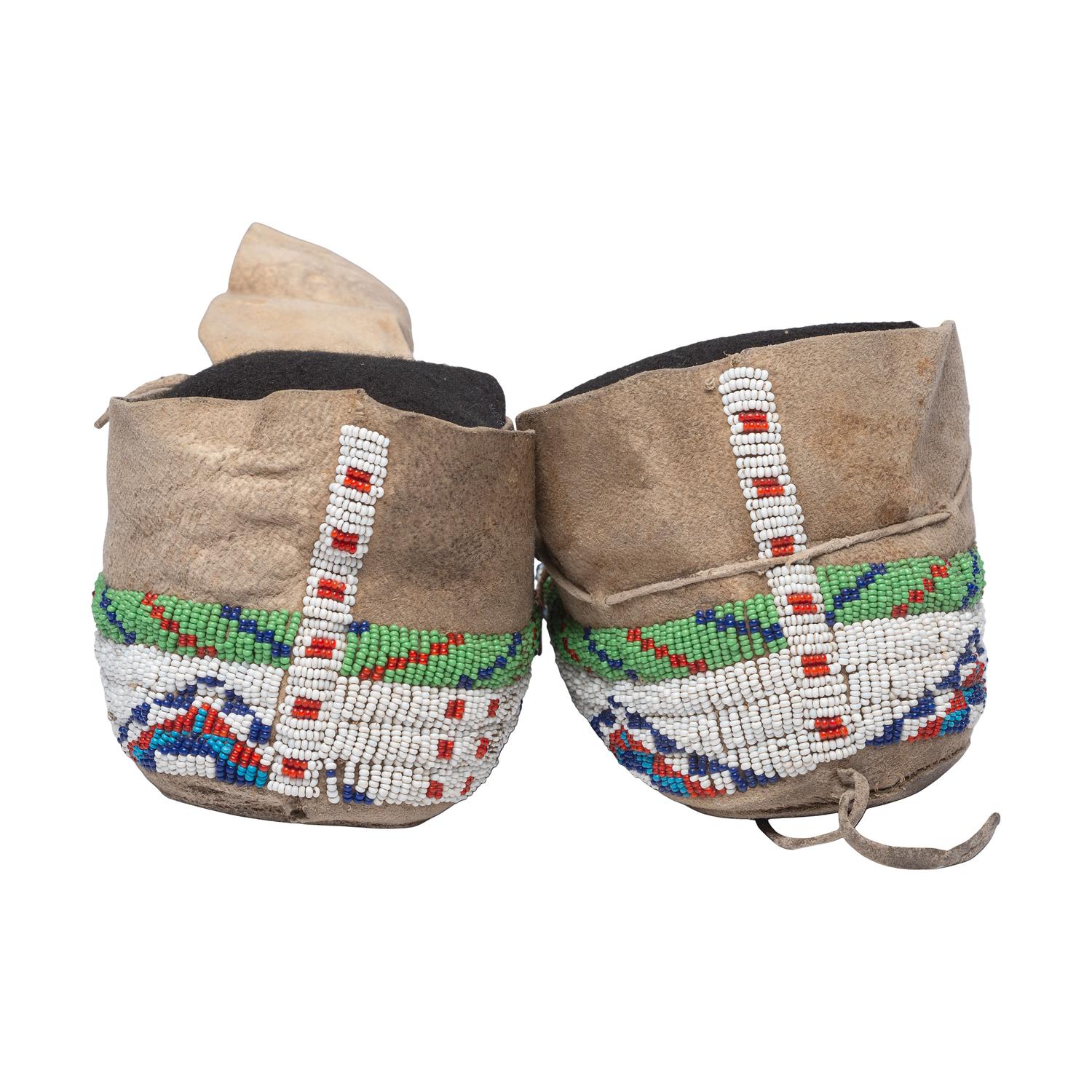 Sioux Beaded Hide Moccasins