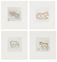 Four Works: Ruby River Horses II, edition 8/20, Ruby River Horses III, edition 9/20, Ruby River Horses IV, edition 8/20, and Ruby River Horses V , edition 8/20, 2008