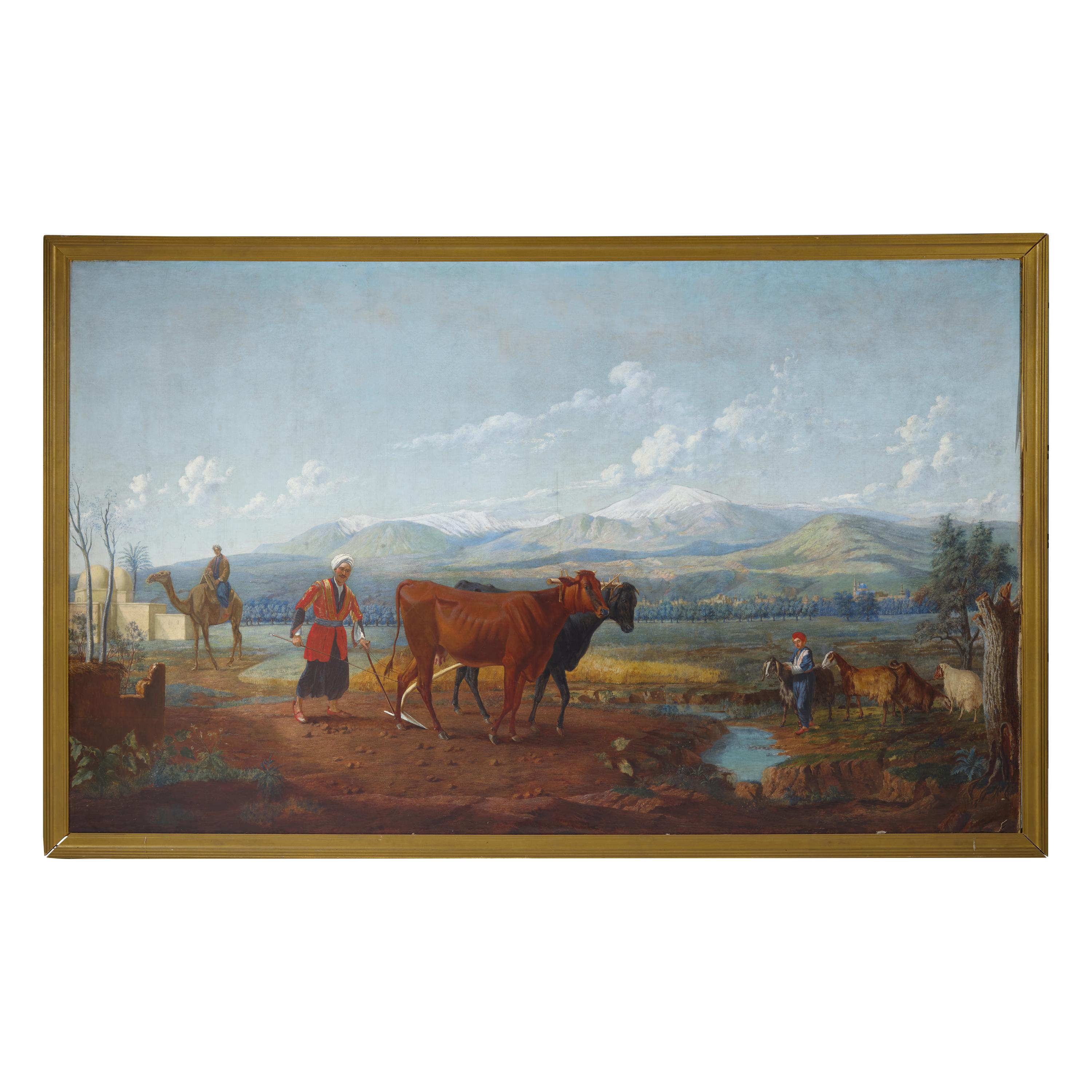 Edward Troye (American, 1808-1874) — Syrian Plowman , 1856