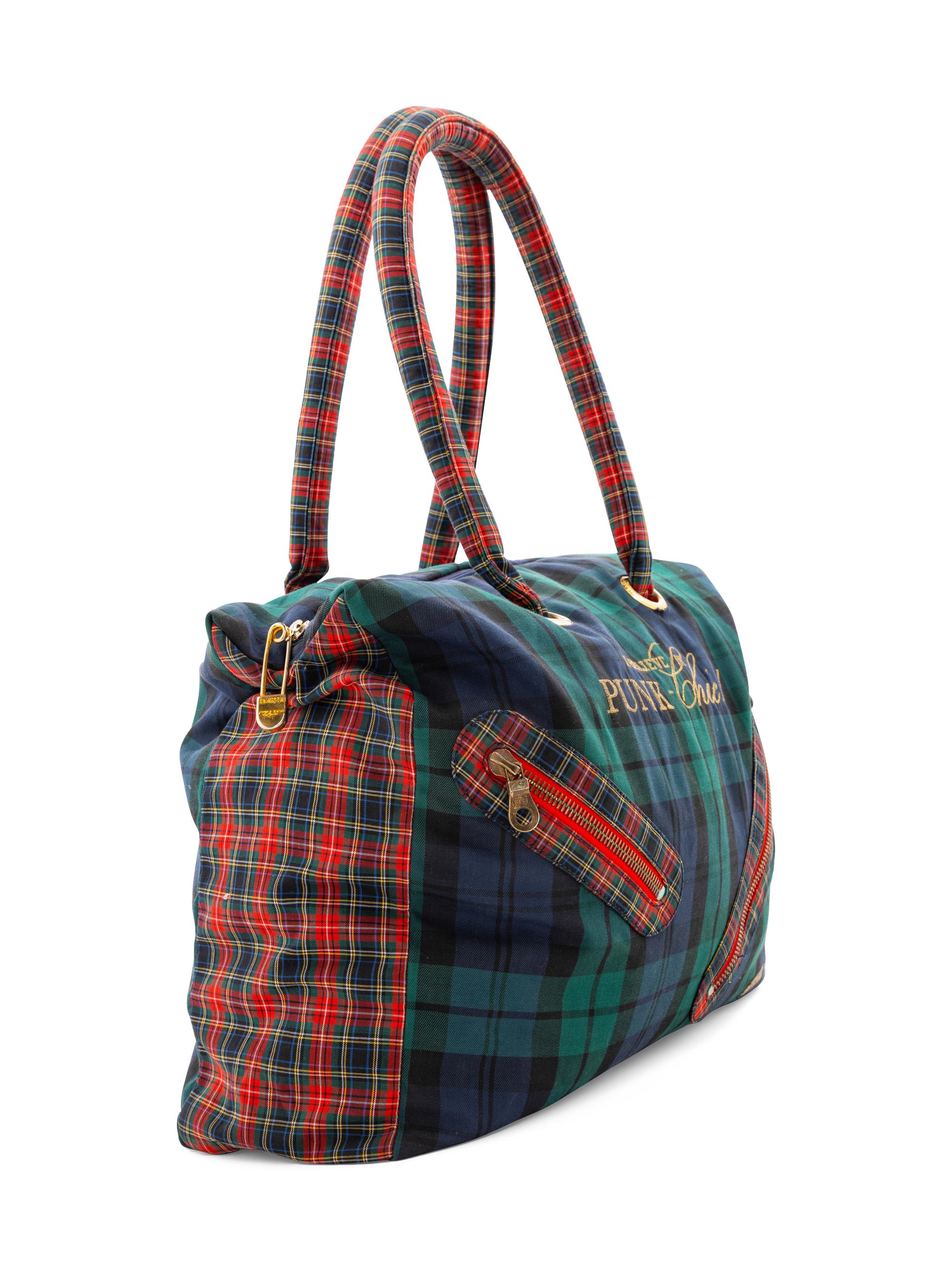 Moschino Plaid Duffle,