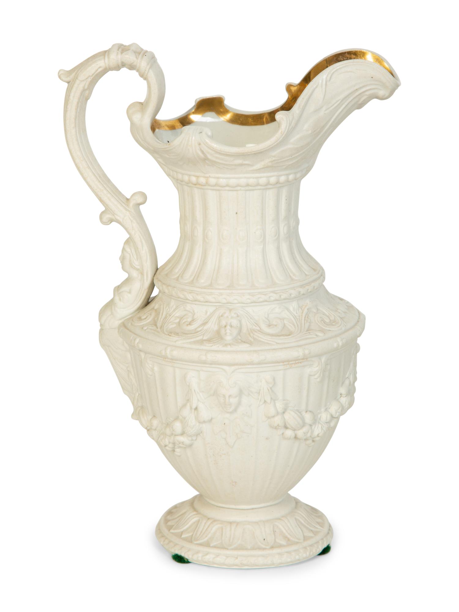 Three Bisque Porcelain Table Articles
