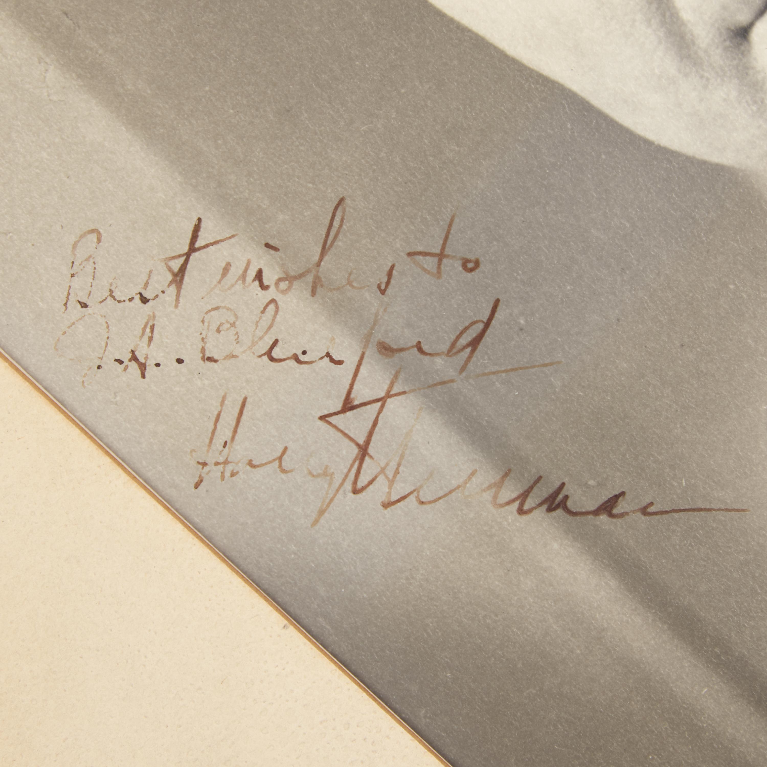 [Presidential] Truman, Harry. Inscribed photograph