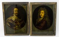 A Pair of Mezzotints on Glass Each: 15 x 12 inches. — 19TH CENTURY