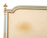 A Louis XVI Style Painted and Parcel Gilt Full-Size Bed