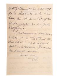 ROOSEVELT, Eleanor (1884-1962). Autograph letter signed ("E.R."), to Maude Livingston Hall Gray. Washington, D.C., 4 August [1935].