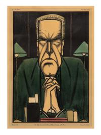 A Set of Ten Lithograph Caricatures of British Lawyers and Politicians by Edmond Xavier Kapp (British, 1890-1978) for The Law Journal