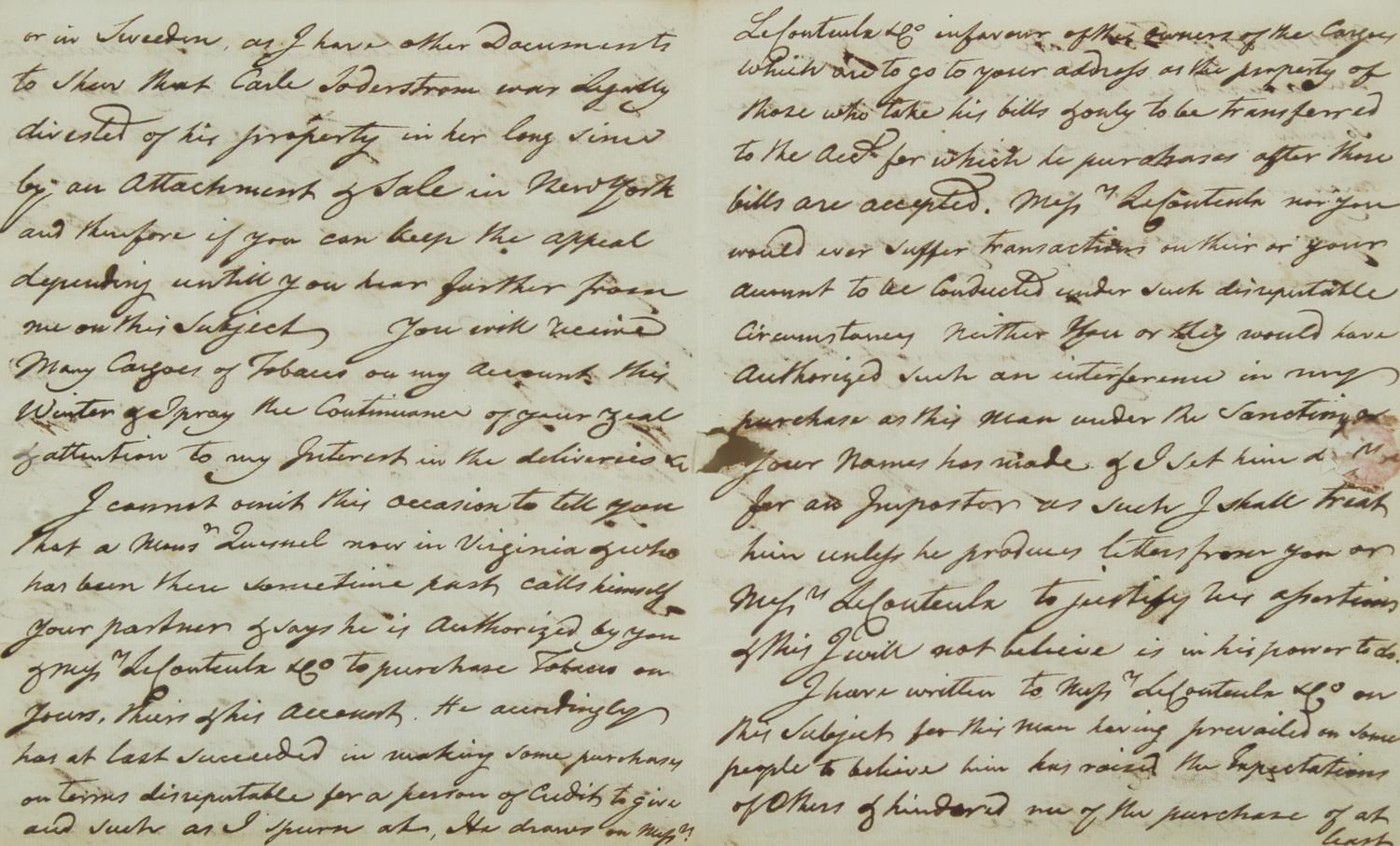 [Americana] [Declaration of Independence] Morris, Robert. Autograph Letter, signed