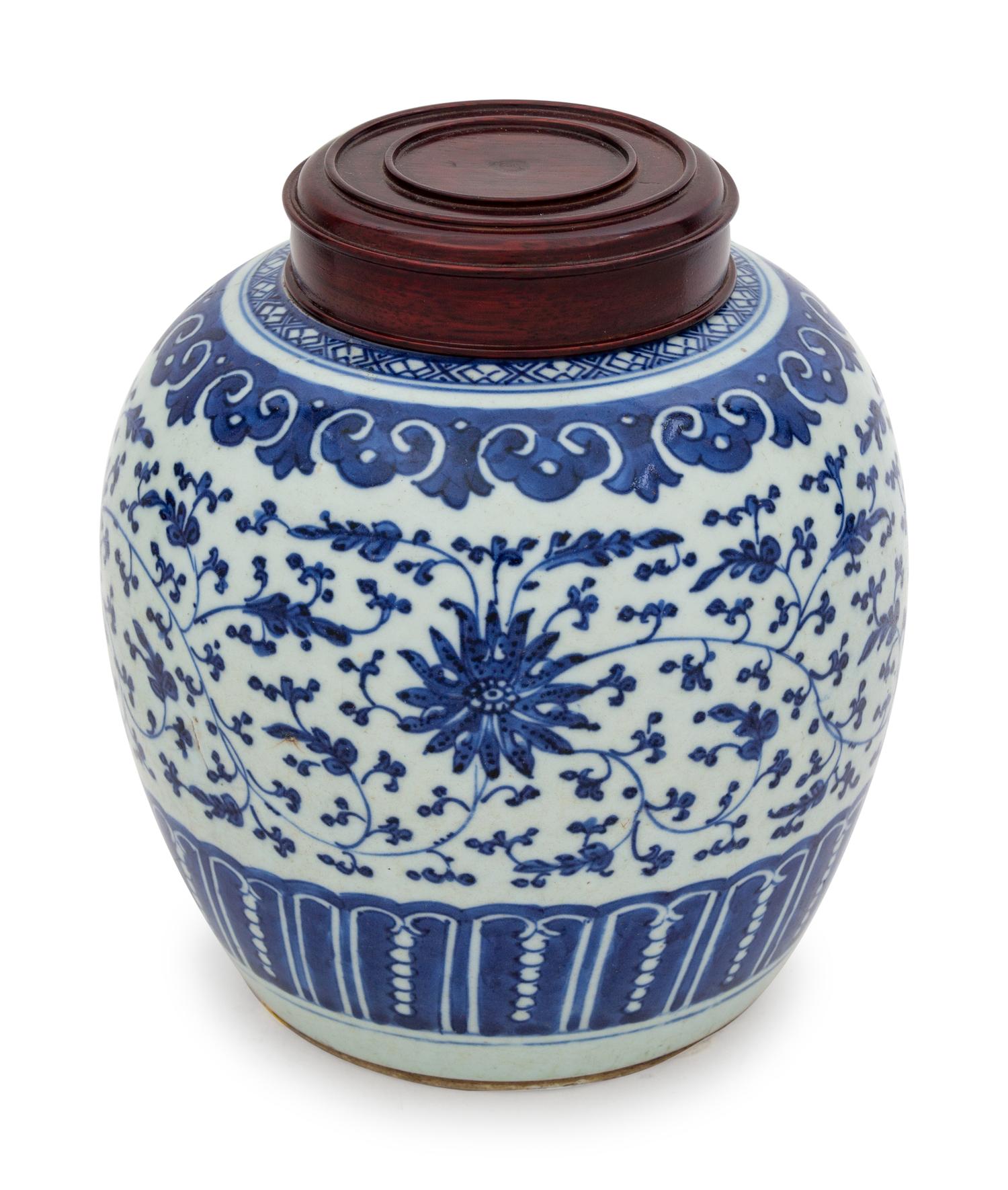 A Chinese Blue and White Porcelain Jar