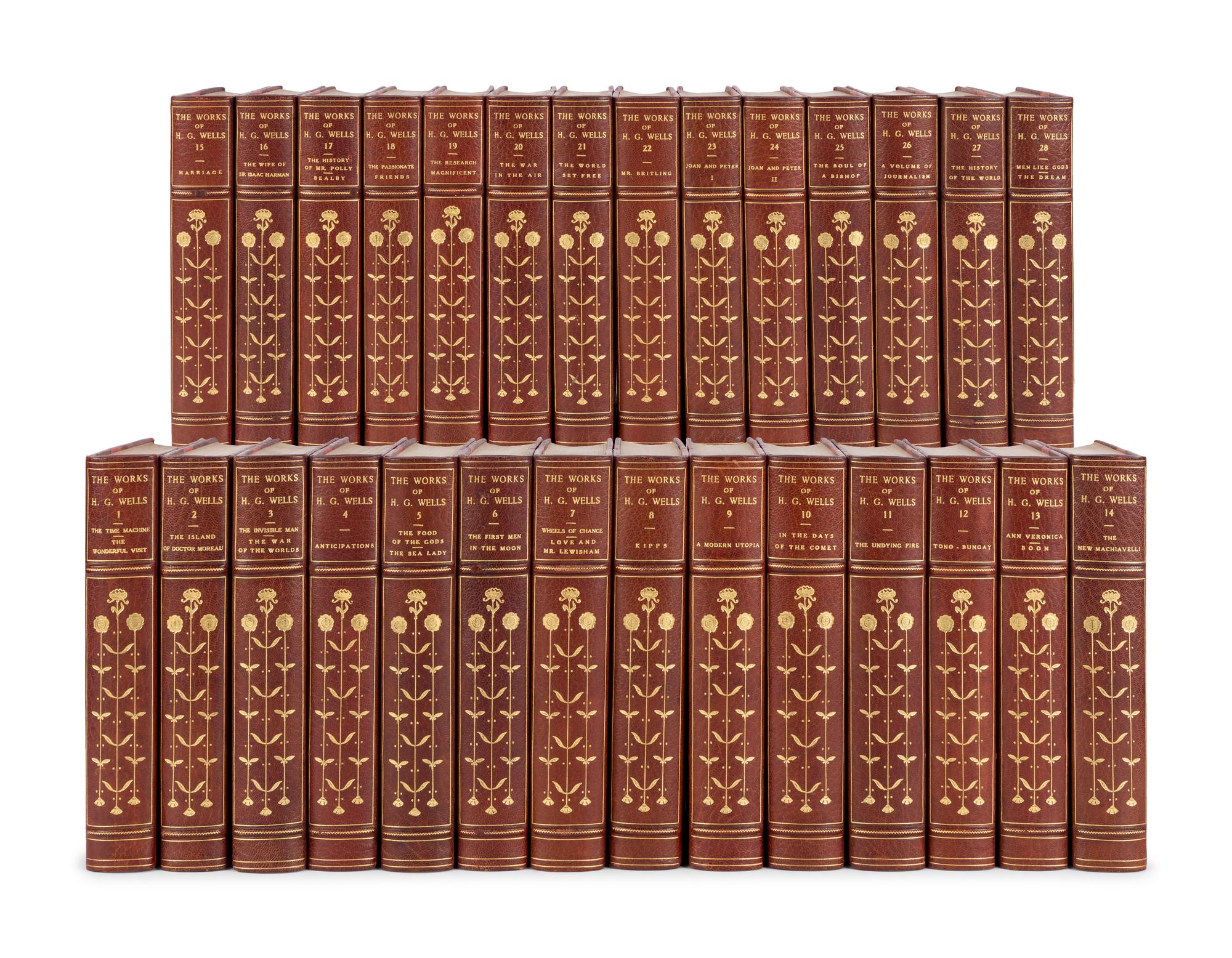 WELLS, H.G. (1866-1946). The Works . New York: Charles Scribner’s Sons, 1924-1927.