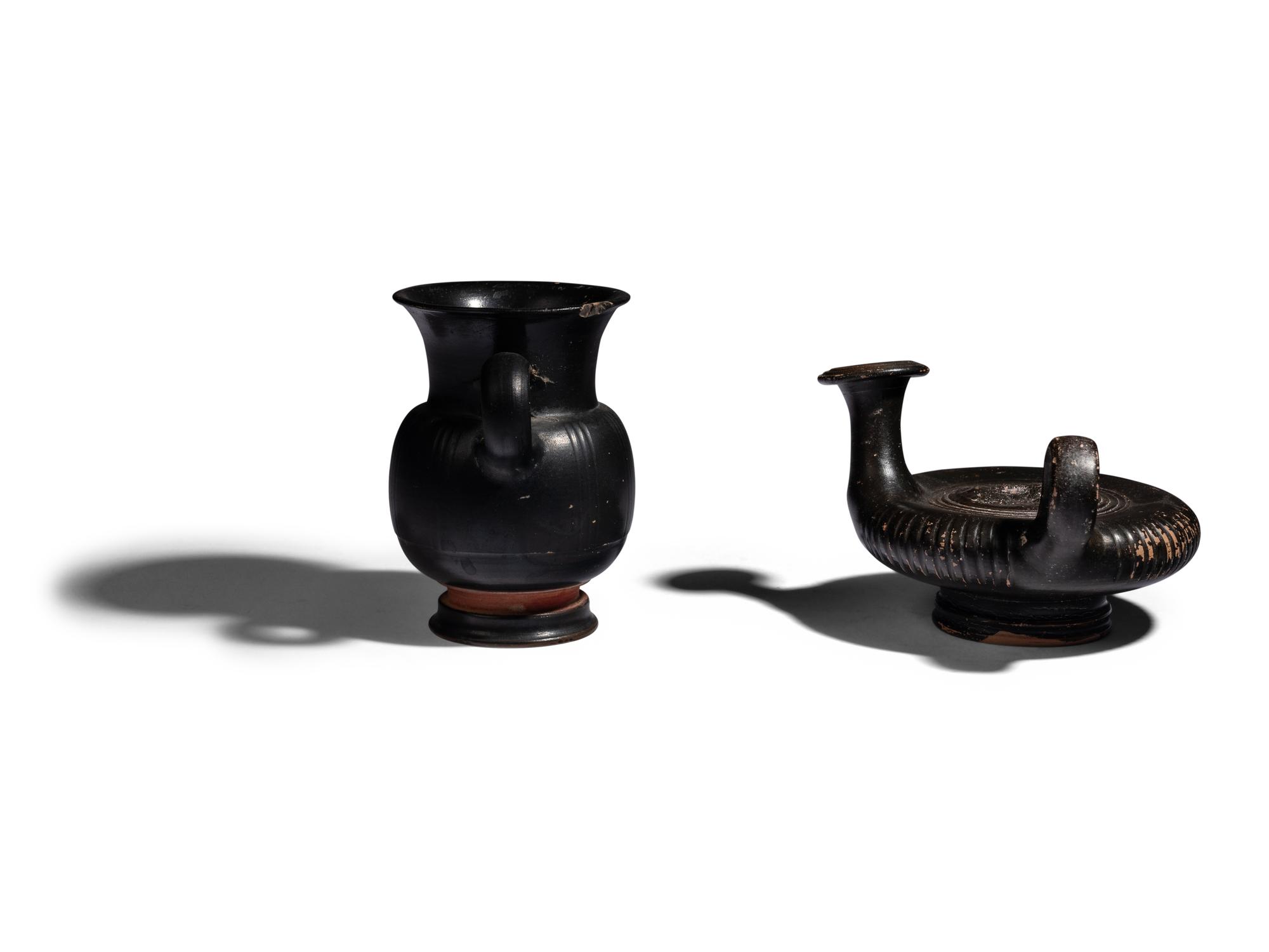 Two Campanian Black-Glazed Vessels