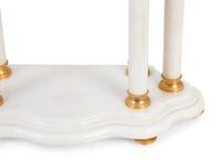 A French Gilt Bronze and White Marble Clock Garniture — 20TH CENTURY