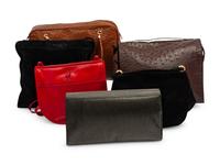 Six Leather and Exotic Skin Designer Bags, 1980-90s