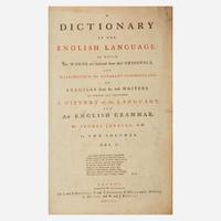 [Literature] Johnson, Samuel A Dictionary of the English Language...