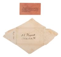 [CIVIL WAR -- CONFEDERACY]. A cover to the 2nd South Carolina Cavalry, "Hampton's Brigade" with an unused Soldier's Ticket.