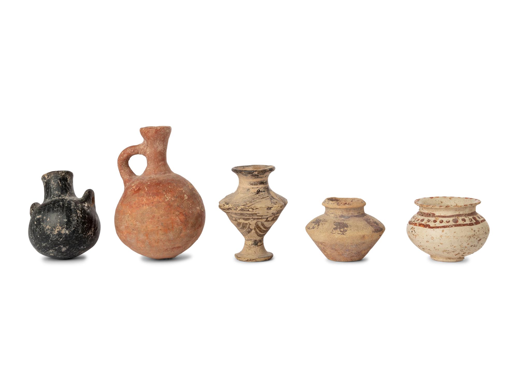 Five Holy Land Pottery Vessels
