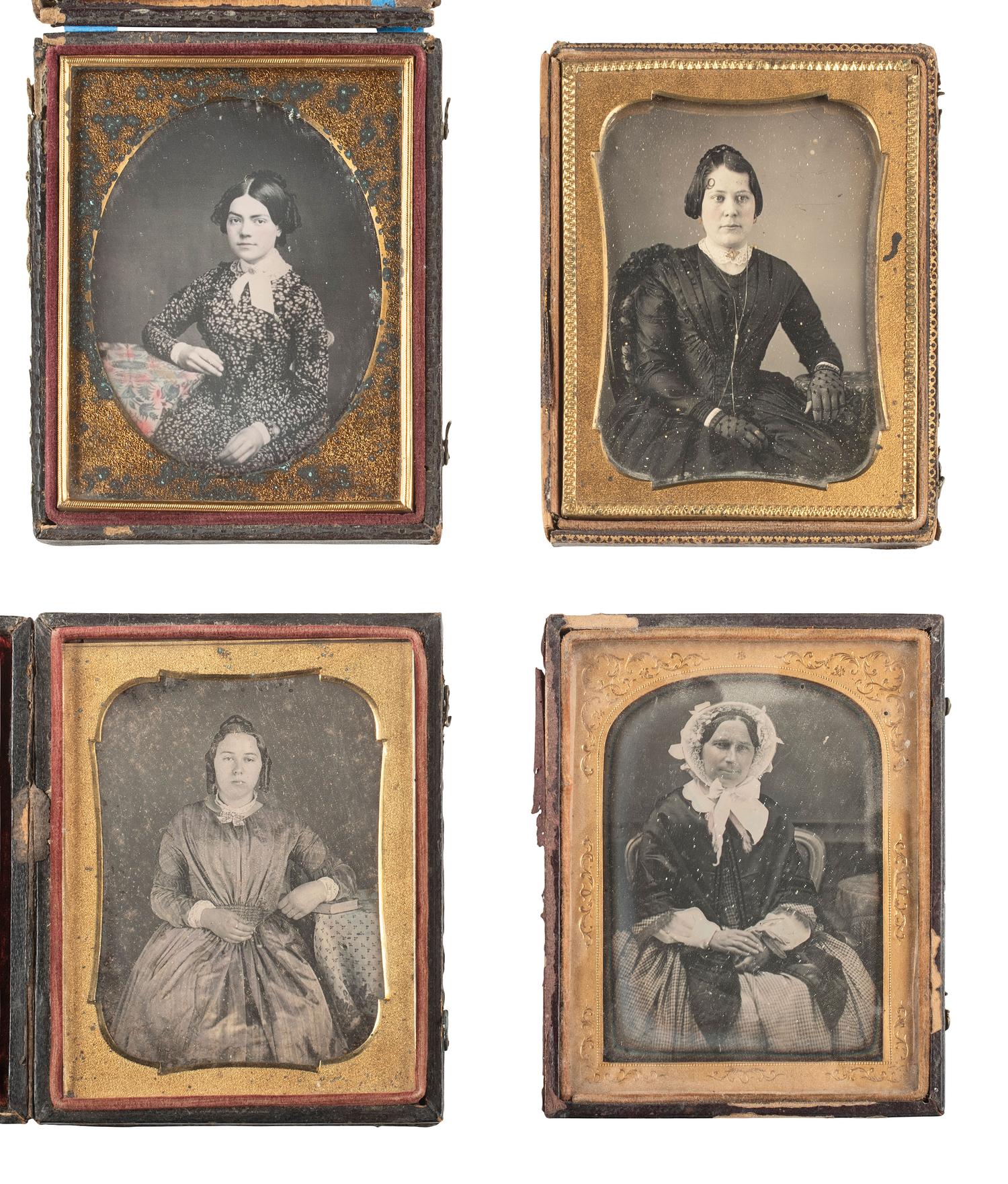 [EARLY PHOTOGRAPHY]. 26 quarter plate daguerreotype portraits featuring women of varying ages.