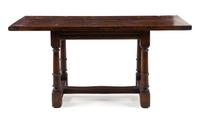 A Jacobean Style Oak Table Height 30 5/8 x width 65 3/8 x depth 27 1/4 inches. — INCORPORATING 18TH/19TH CENTURY ELEMENTS