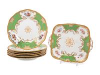 A Group of Coalport Porcelain Dessert Service Articles