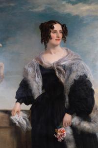A Portrait of a Lady Holding a Sprig of Flowers, Said to be Princess Clementine von Metternich