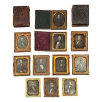 [Early Photography] Group of 36 Quarter Plate Daguerreotypes of Men