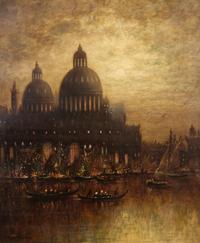 Elbridge Wesley Webber, (American, 1839-1914), Venice Scene