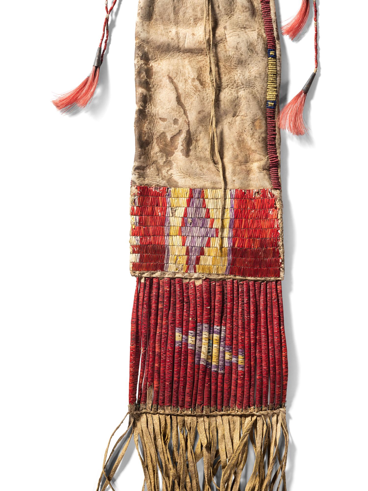 Sioux Quilled Tobacco Bag, with Buffalo