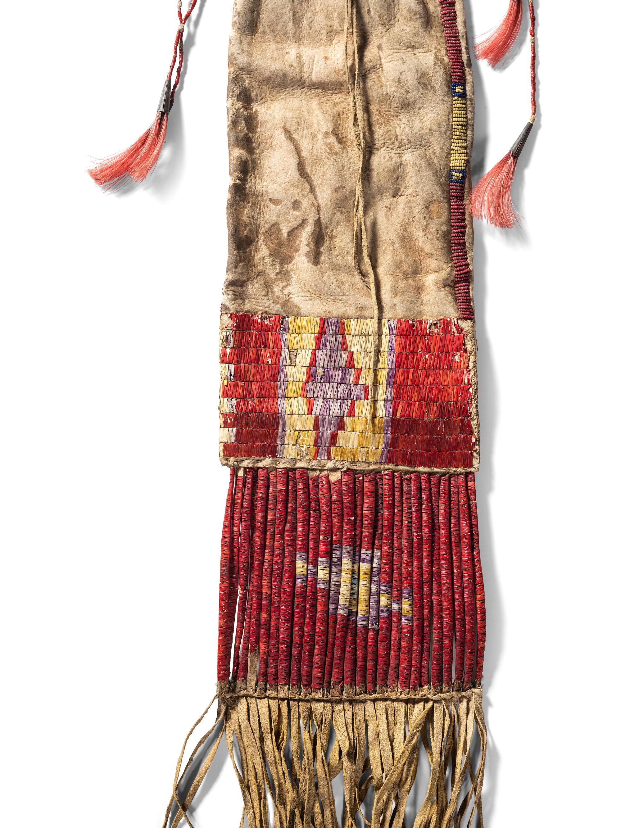 Sioux Quilled Tobacco Bag, with Buffalo