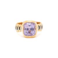 PURPLE SAPPHIRE AND DIAMOND RING