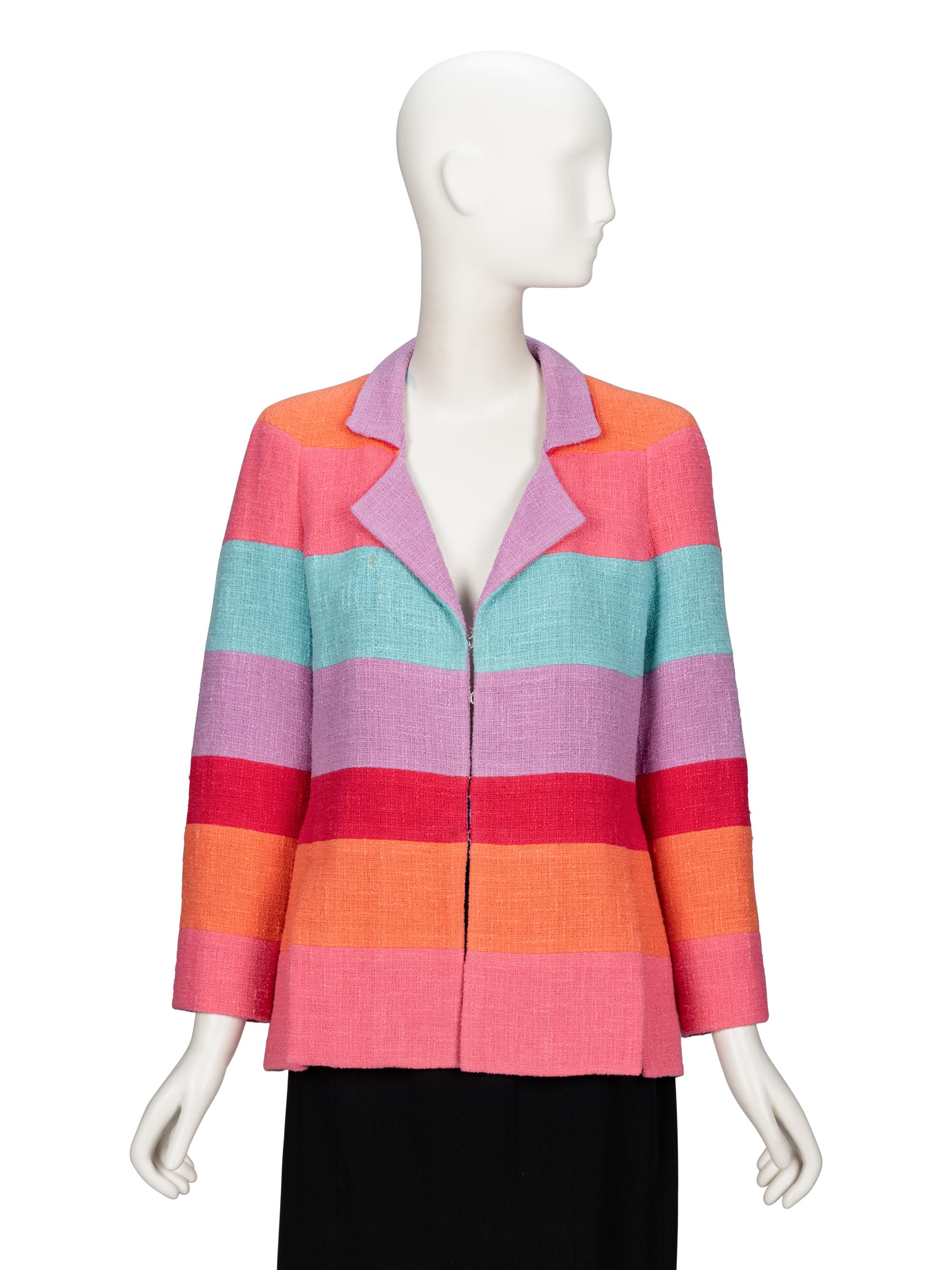 Chanel, Striped Cotton Tweed Jacket