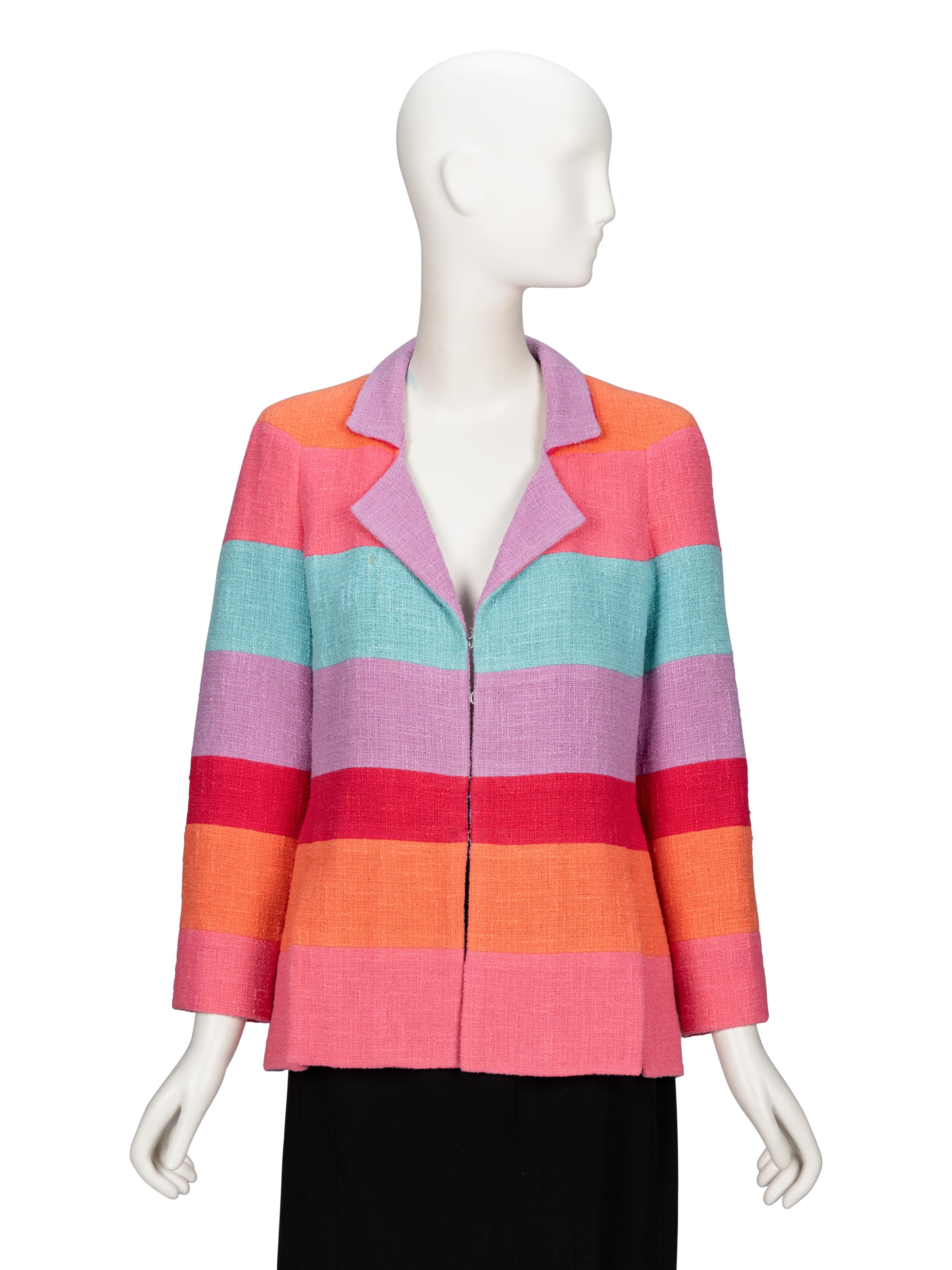 Chanel, Striped Cotton Tweed Jacket