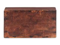 A Queen Anne Carved and Red Painted Pine Hanging Wall Box