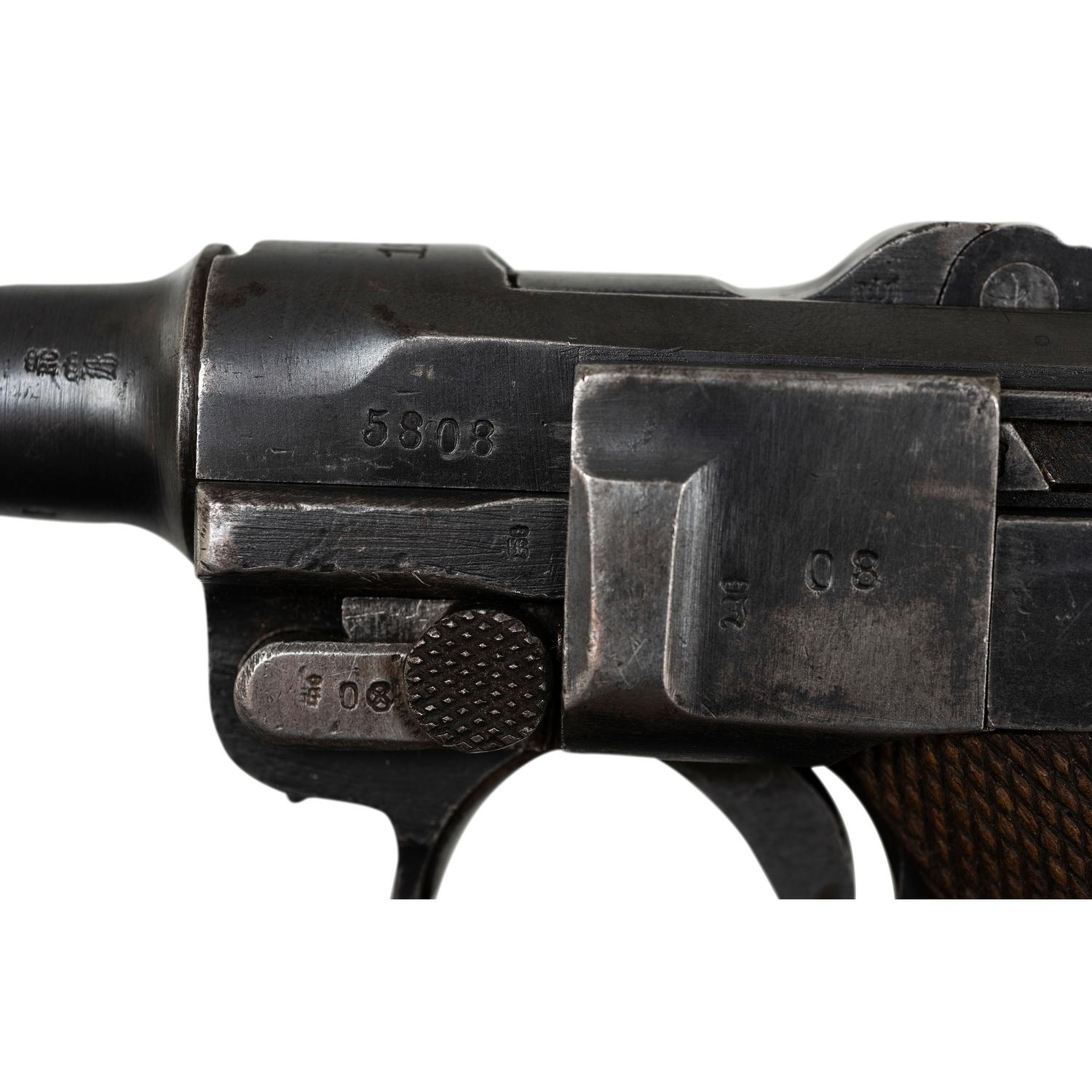 ** Erfurt P.08 Luger Dated 1917 with Matching Numbers and Martial Markings