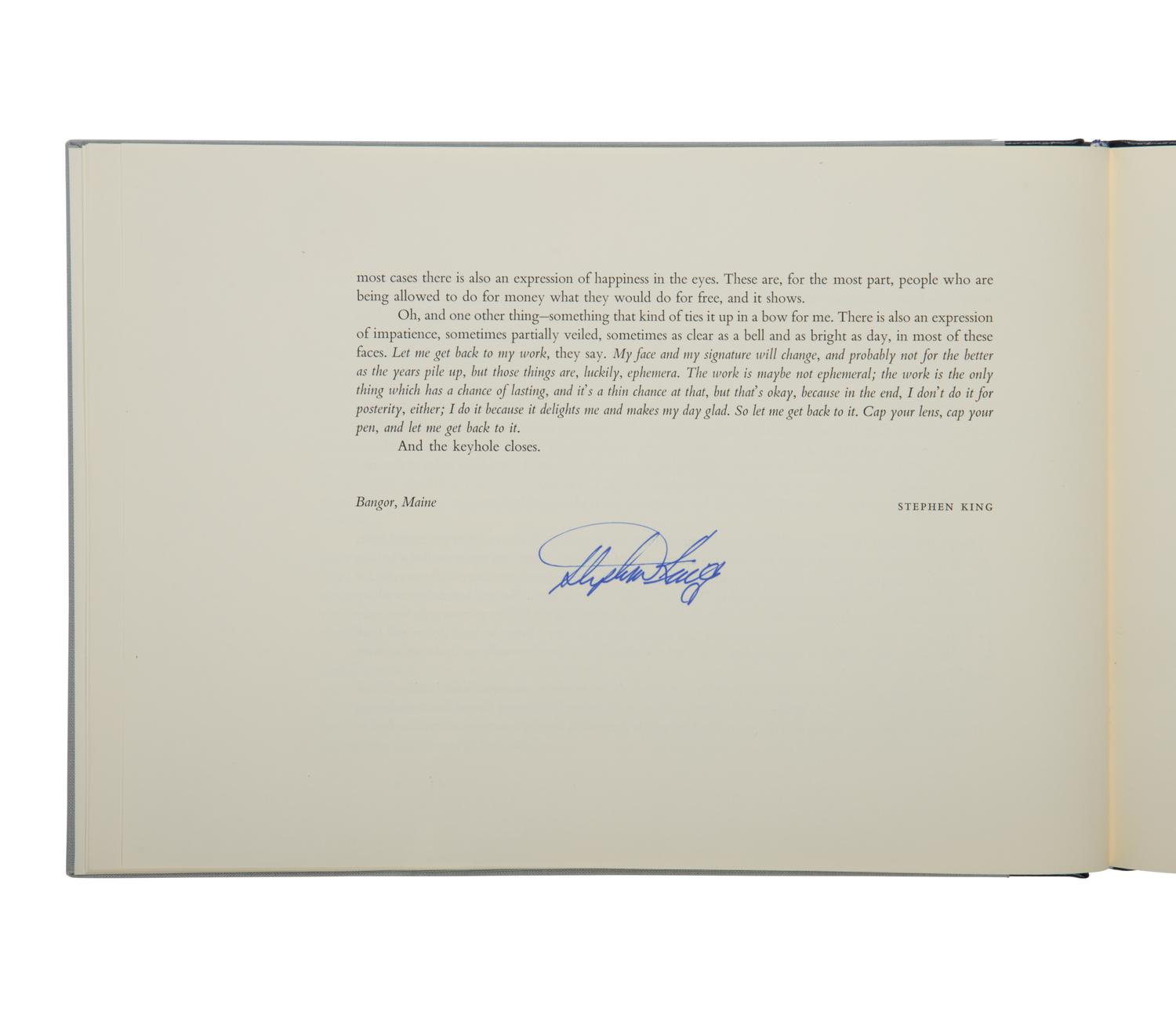[KING, Stephen (b. 1947), contributor]. Lord John Signatures . With an Introduction by Stephen King. Northridge, California: Lord John Press, 1991.