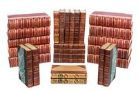 (AMERICANA) A group of 26 leather bound volumes.