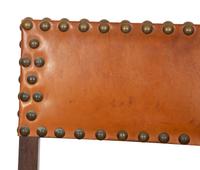 A Pair of Oak and Leather Side Chairs