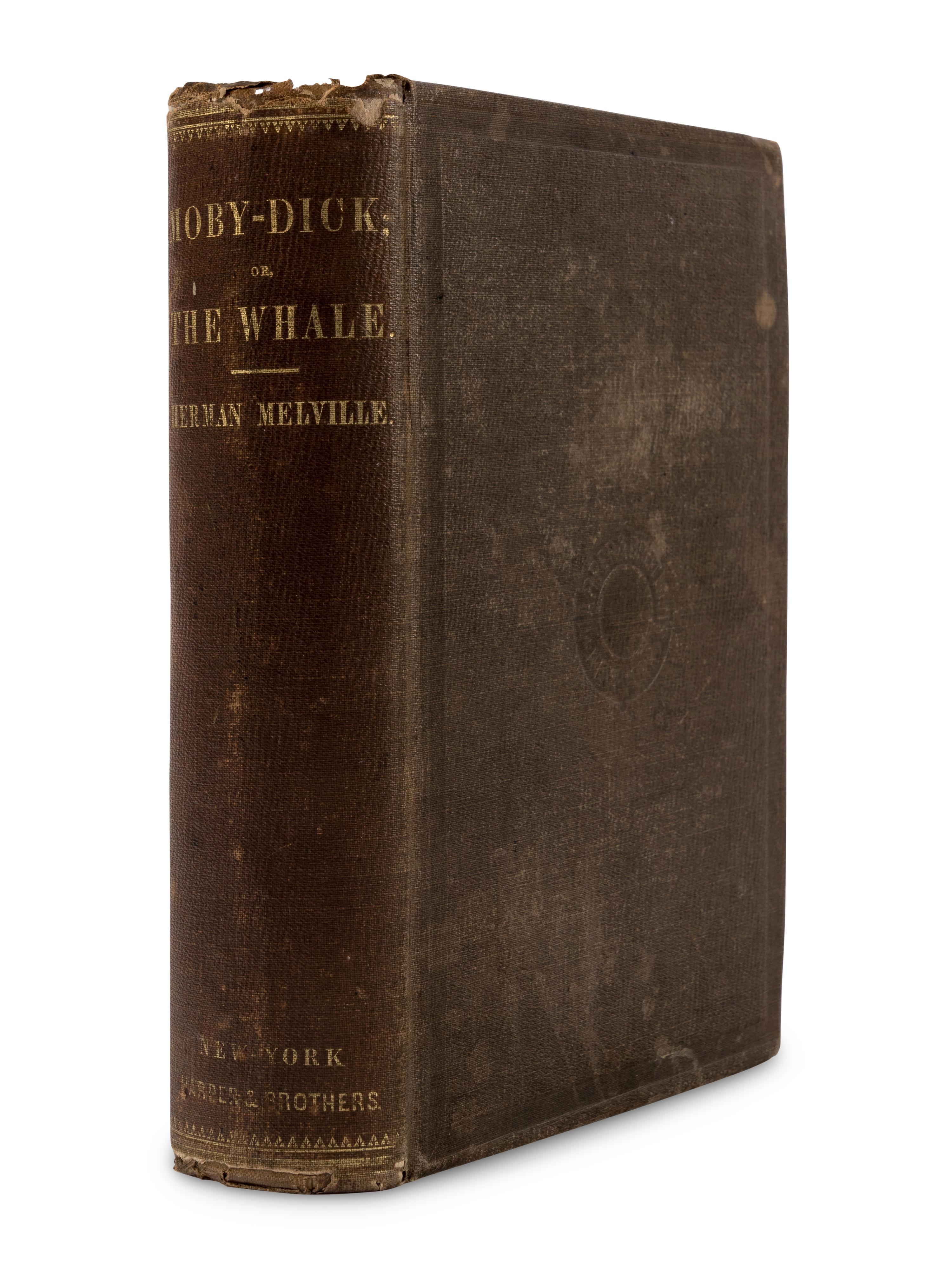 MELVILLE, Herman (1819-1891). Moby-Dick; or, The Whale . New York: Harper & Brothers, 1851.