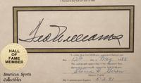 A Ted Williams Signed Autograph Career Statistics Display (Beckett Authentication Services Letter),