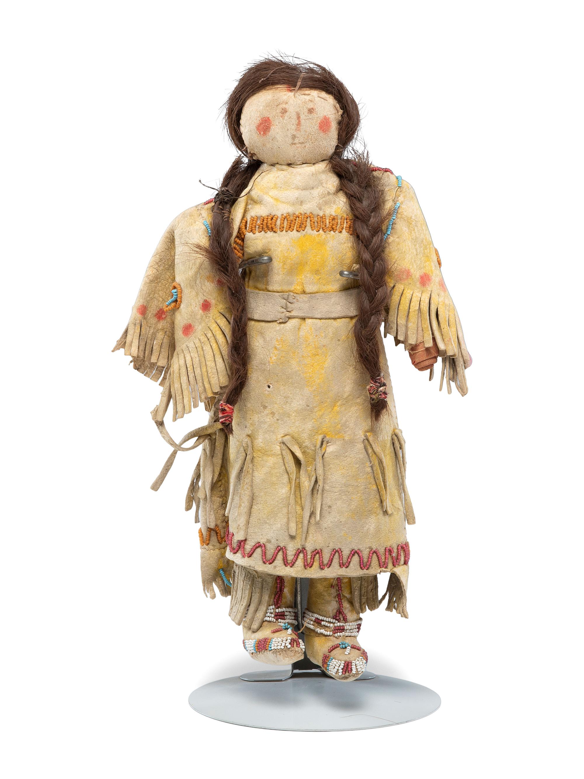 Northern Plains Beaded Hide Doll