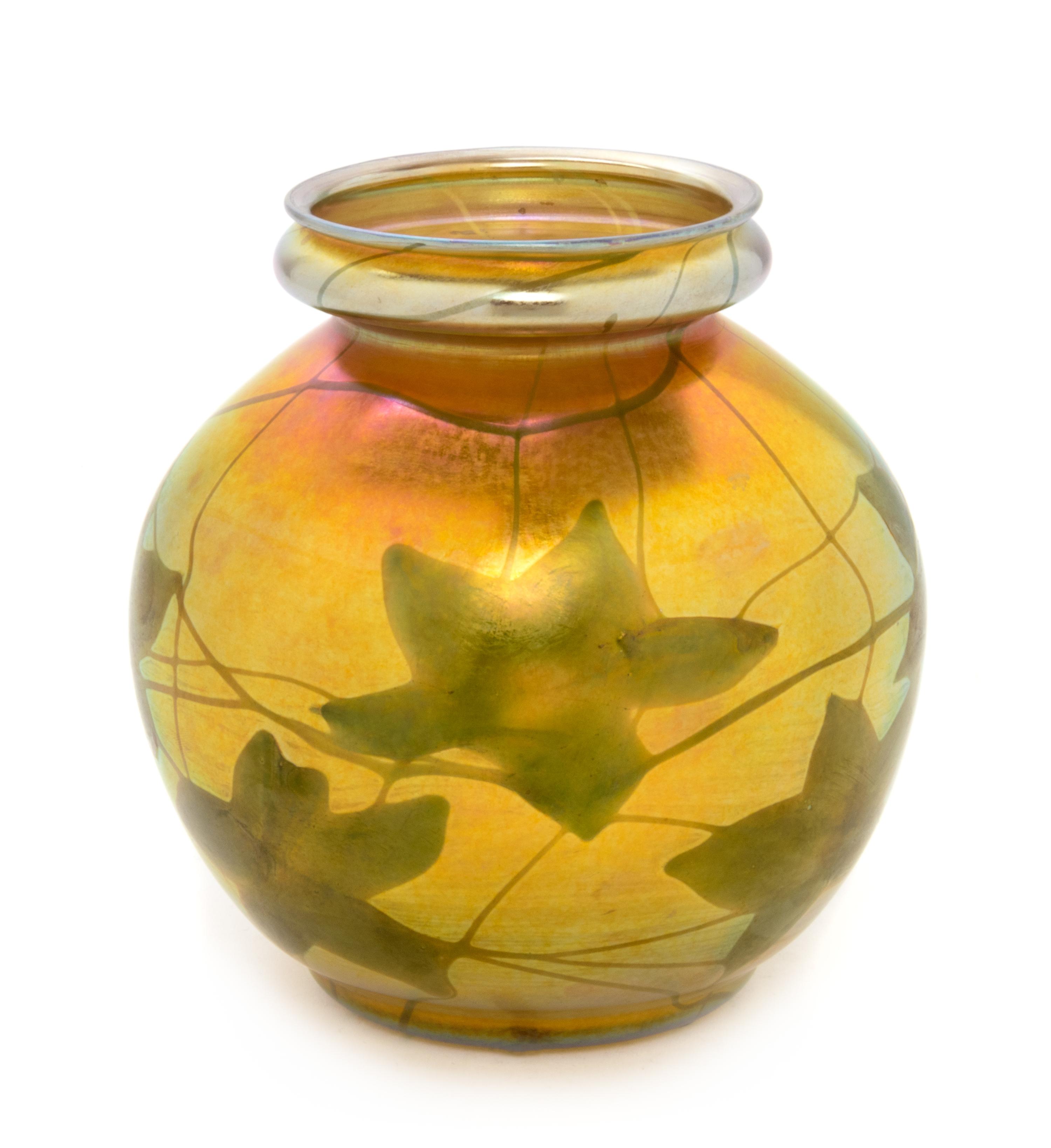 Vase with Vine and Leaf Motif
