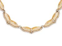 YELLOW GOLD, CULTURED PEARL AND DIAMOND SET