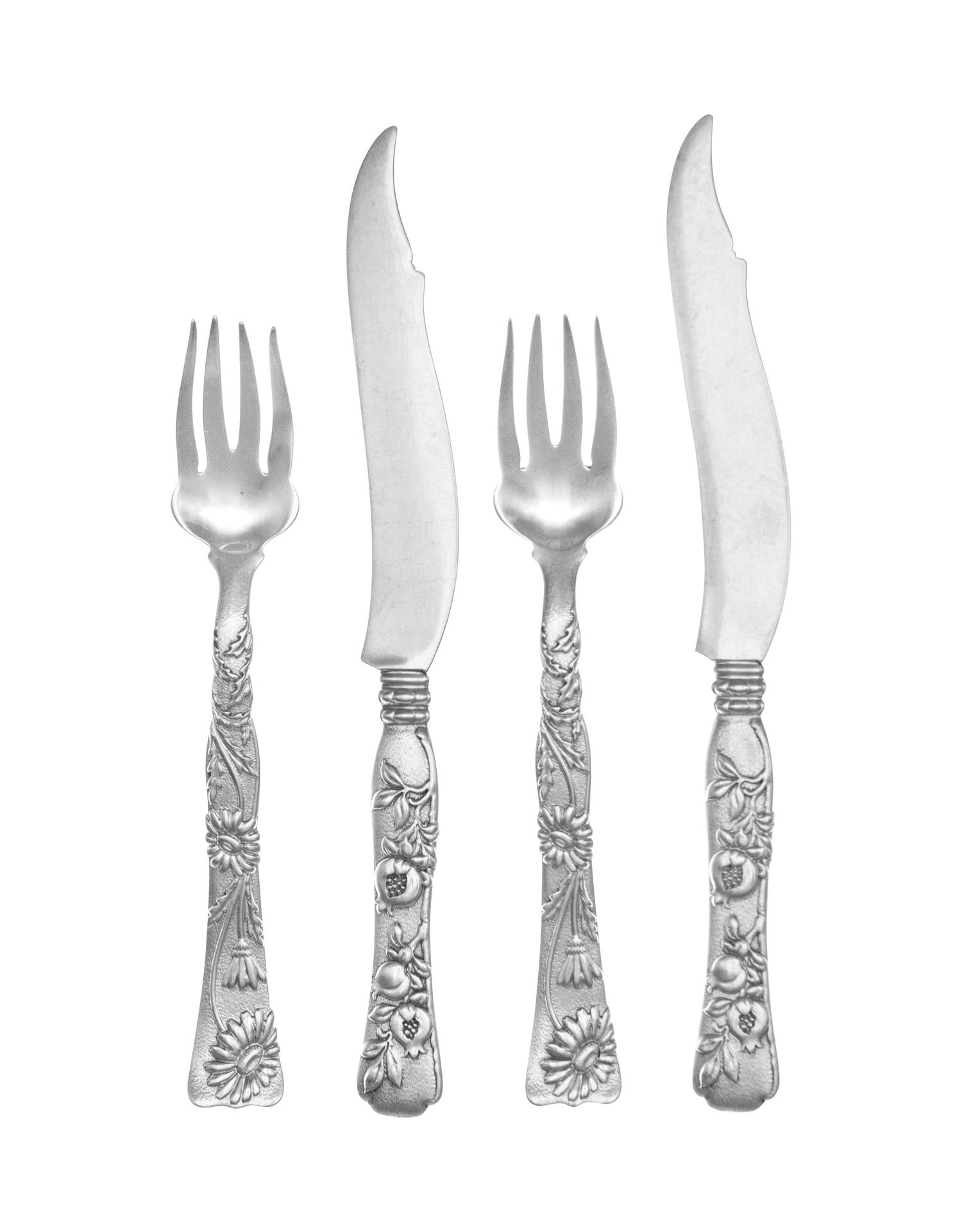 An American Silver Fish Service