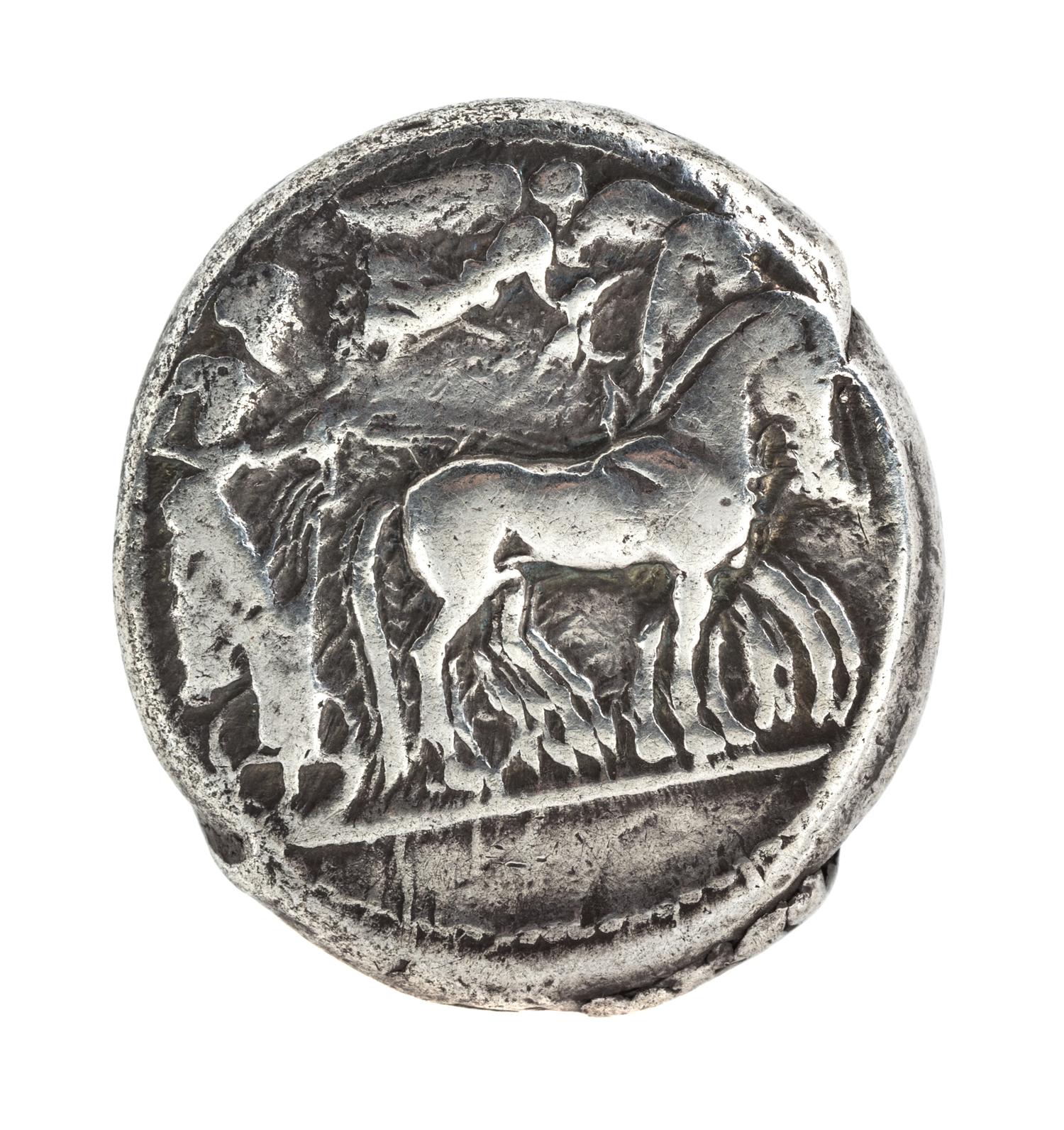 Sicily, Deinomenid Tyranny (circa 478-467 BCE), Silver Tetradrachm — Silver Tetradrachm-Syracuse