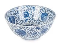A Chinese Blue and White Porcelain Bowl — 19TH CENTURY