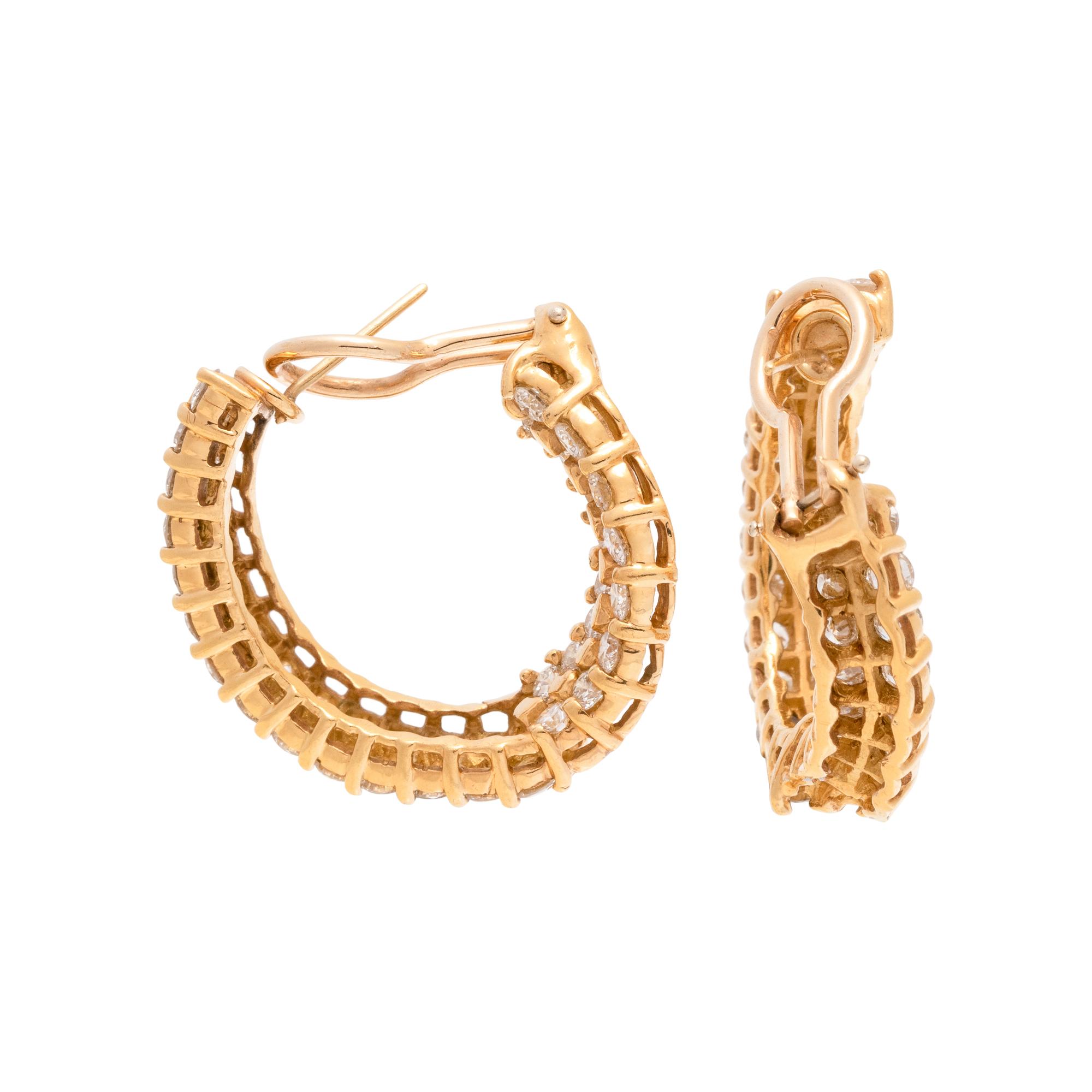 HAMMERMAN BROTHERS, DIAMOND HOOP EARCLIPS