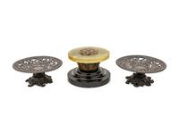 A Collection of Continental Gilt and Patinated Metal Mounted Articles