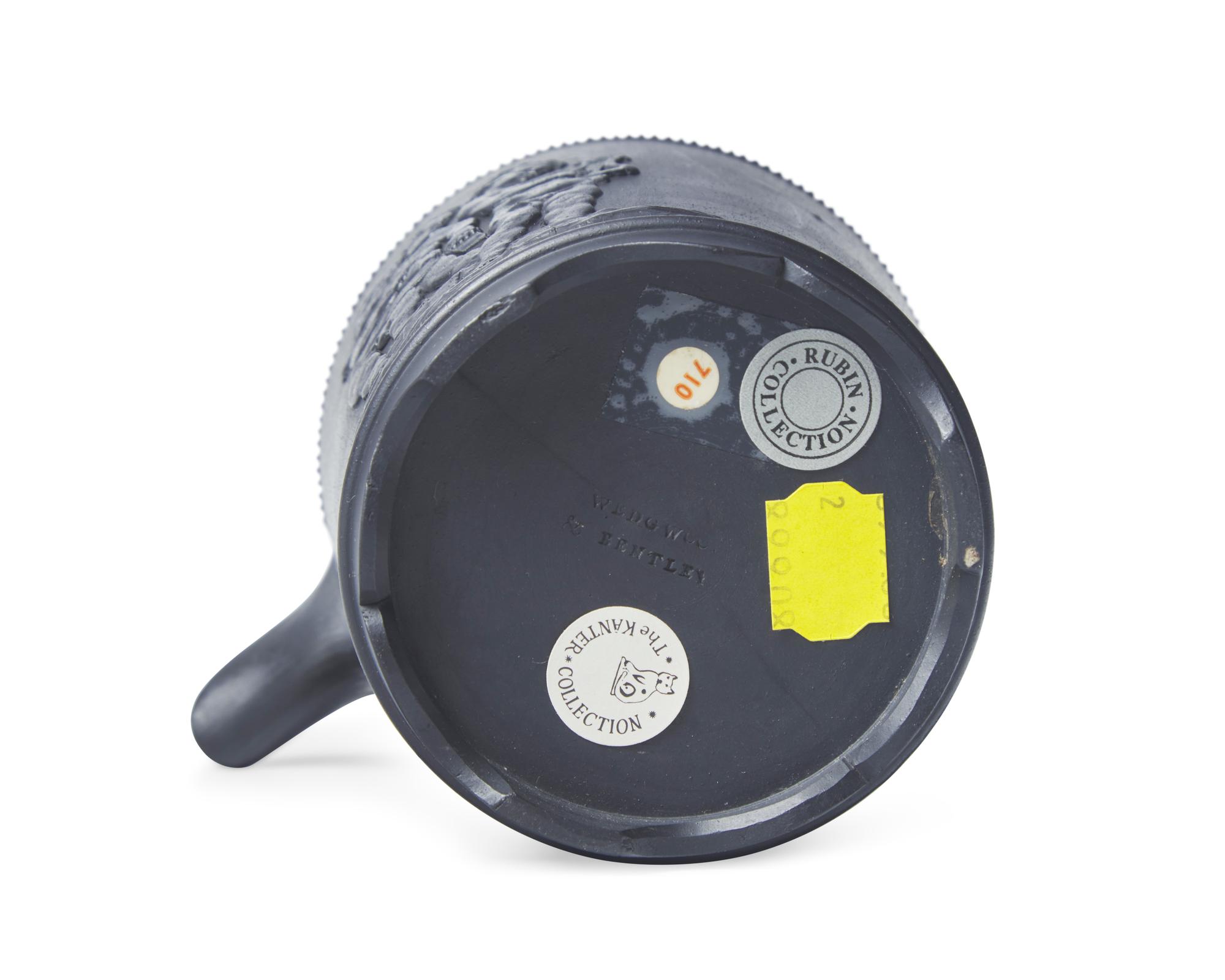 A Wedgwood and Bentley Black Basalt Covered Teapot