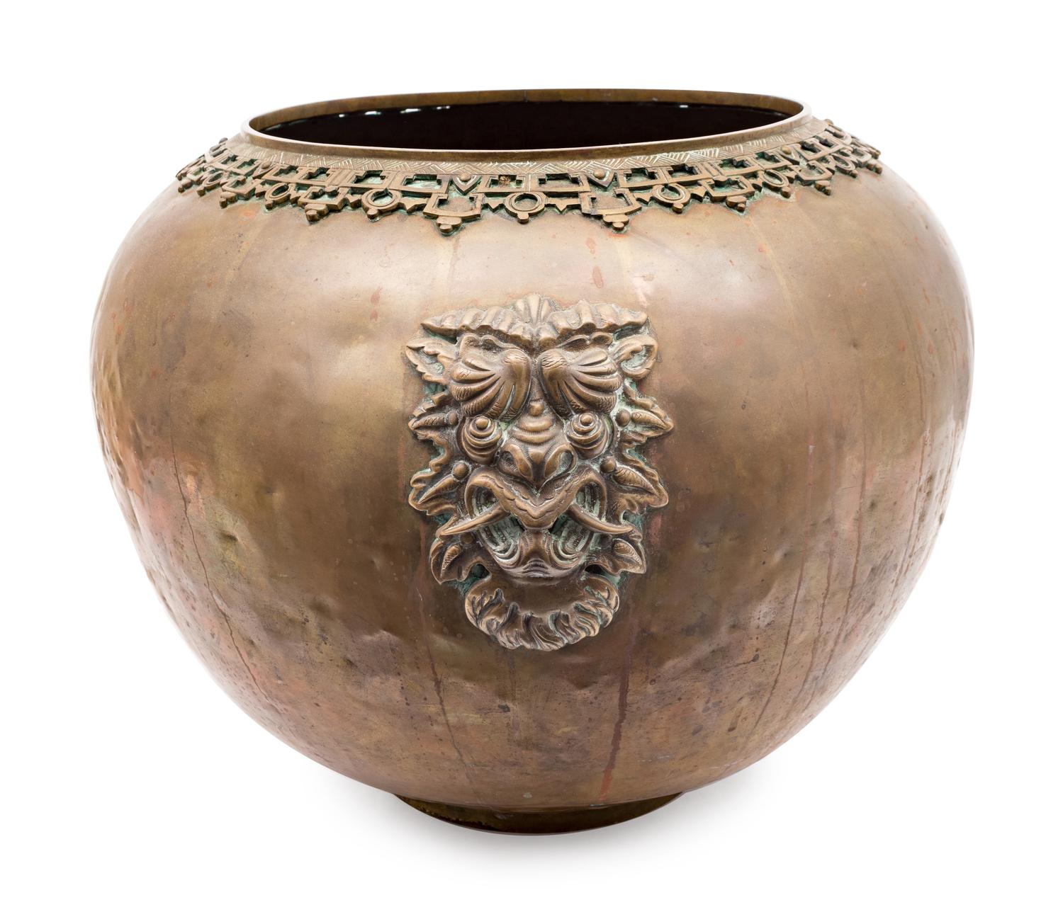 A Large Asian Brass Pot — 20TH CENTURY